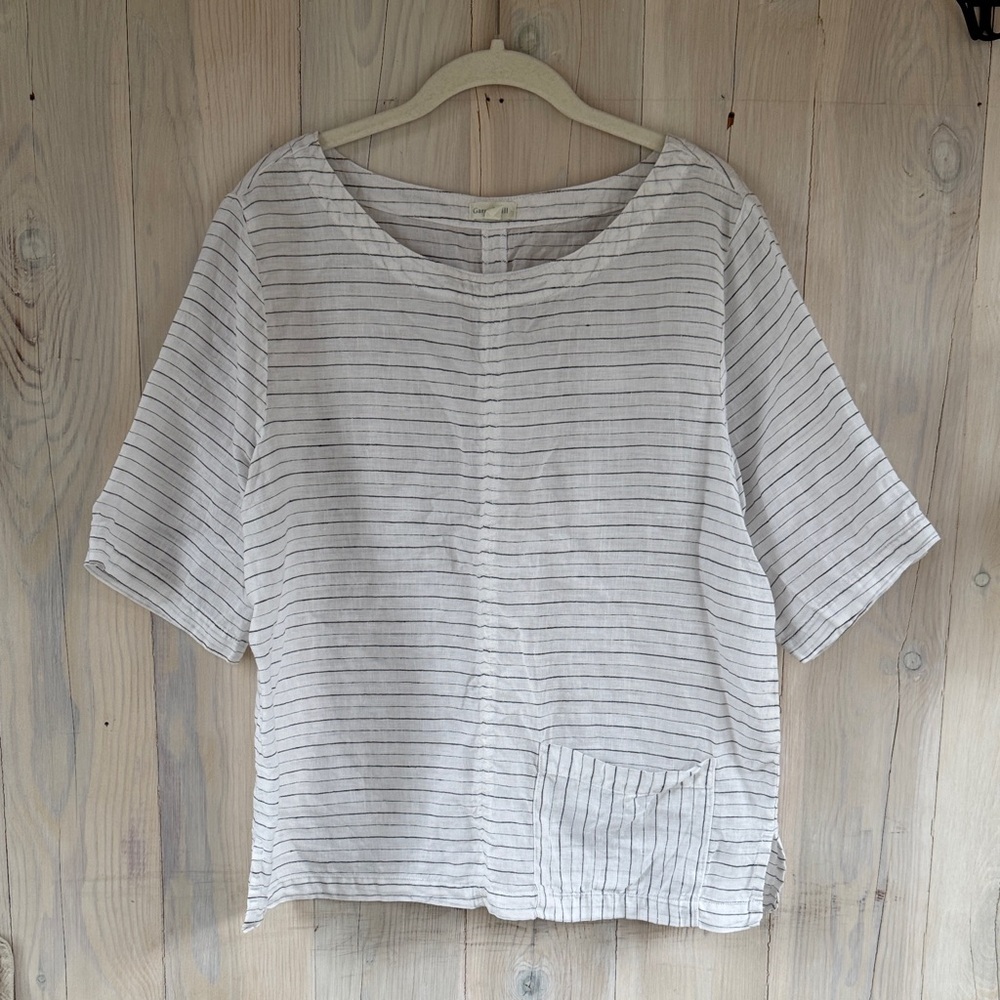 Garnet Hill Linen Top Size L